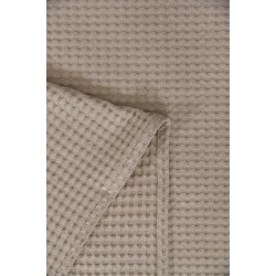 BLANKET PIKE NAF NAF Cotton Waffle Pique Beige BLANKET PIKE NAF NAF Cotton Waffle Pique Beige