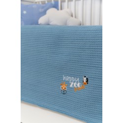 BIOKARPET Naf Naf Little Zoo 301 - Blue Baby pique blanket