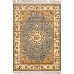 ΚΛΑΣΙΚΟ ΧΑΛΙ BIOKARPET ISFAHAN-2438A-Blue-Cream ΚΛΑΣΙΚΟ ΧΑΛΙ BIOKARPET ISFAHAN-2438A-Blue-Cream