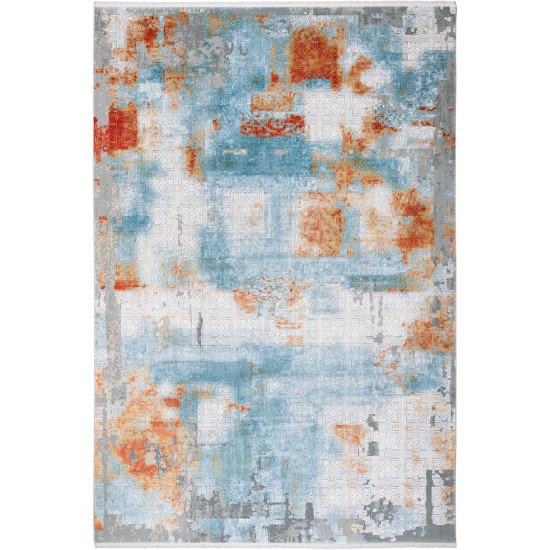 Modern machine carpet  BIOKARPET Chagall 7564A - S. D. Grey White