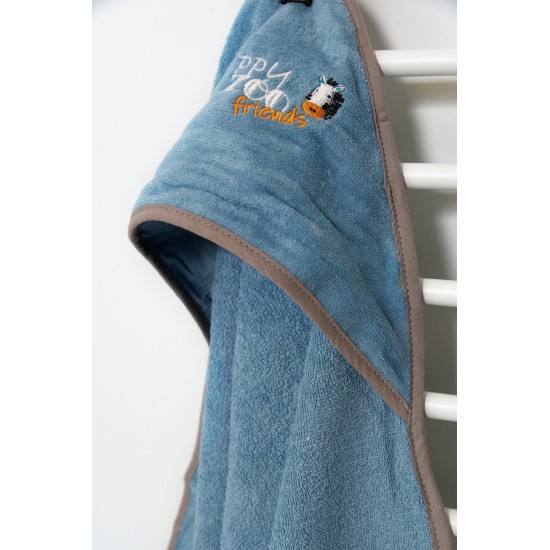 BIOKARPET Naf Naf Little Zoo 301 - Blue Baby bathrobe