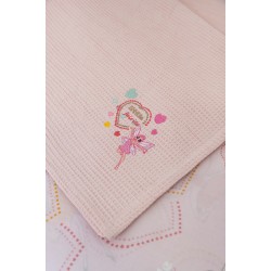 BIOKARPET Naf Naf Little Fairies 303 - Somon Pink baby pique blanket