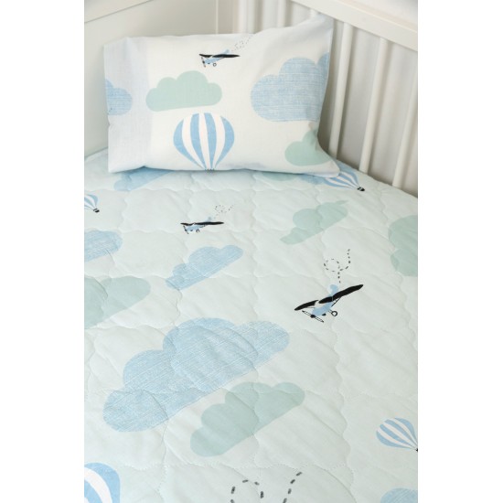 BIOKARPET Naf Naf Little Ballons 305 - Blue Bedspread