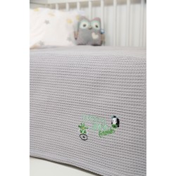 BIOKARPET Naf Naf Little Zoo 301 - White Baby pique blanket