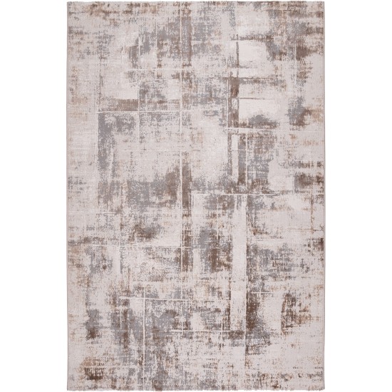 Modern machine carpet BIOKARPET Lisboa D194T - White SH D Grey