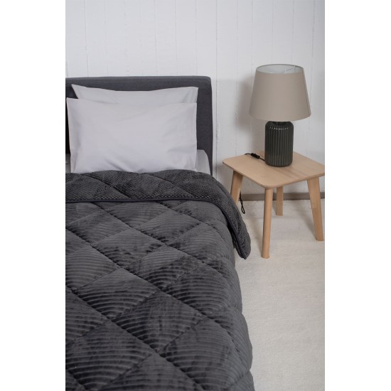 Κουβερτοπάπλωμα NAF NAF PREMIUM FURY BLANKET Dark Grey