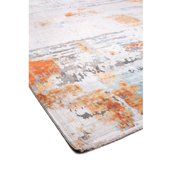 Modern machine carpet BIOKARPET Chagall 7567A - White S. D. Grey