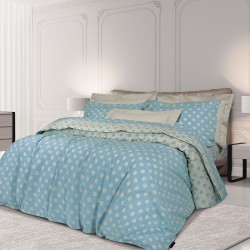 GREENWICH POLO CLUB SUPER DOUBLE SHEET SET 2143 LIGHT BLUE, OFF WHITE