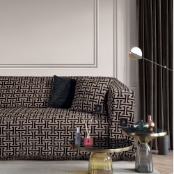 GREENWICH POLO CLUB SOFA THROW 180Χ300 3902 BLACK BEIGE