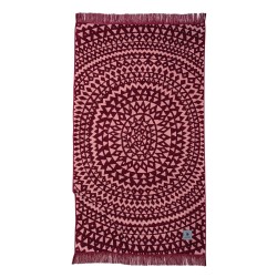 GREENWICH POLO CLUB BEACH TOWEL 90Χ180 3771 OFF WHITE, BURGUNDY