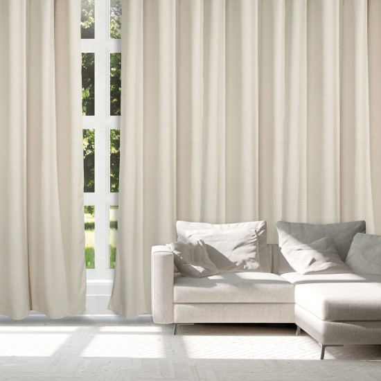 DAS HOME CURTAIN WITH HOOPS 140Χ270 2239 OFF WHITE