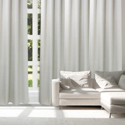 DAS HOME CURTAIN WITH HOOPS 140Χ270 2242 OFF WHITE