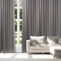 DAS HOME CURTAIN WITH RINGS 300Χ265 2225 GRAY  DAS HOME CURTAIN WITH RINGS 300Χ265 2225 GRAY