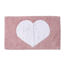 DAS HOME BATHROOM MAT50Χ80 0678 WHITE, PINK DAS HOME BATHROOM MAT50Χ80 0678 WHITE, PINK