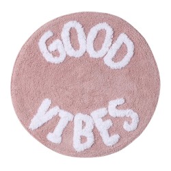 DAS HOME BATHROOM MAT Φ.60 0681 WHITE , PINK DAS HOME BATHROOM MAT Φ.60 0681 WHITE , PINK