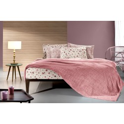 GUY LAROCHE ΚΟΥΒΕΡΤΑ FLEECE ROMBUS CORAL 160X220 GUY LAROCHE ΚΟΥΒΕΡΤΑ FLEECE ROMBUS CORAL 160X220