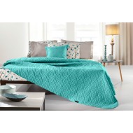 GUY LAROCHE ΣΕΤ ΚΟΥΒΕΡΛΙ CURVES PETROL 220X240 ΣΕΤ 2 ΤΜΧ ΜΕ ΜΑΞΙΛΑΡΑΚΙ ΔΙΑΚΟΣΜΗΤΙΚΟ