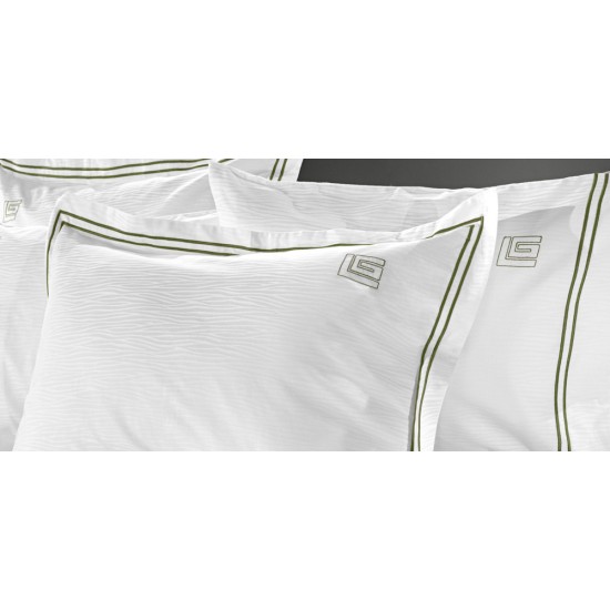 GUY LAROCHE SET PILLOW CASES ST.TROPEZ OLIVE 52Χ72 OXFORD