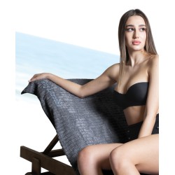 GUY LAROCHE BEACH TOWEL RESORT ANTHRACITE 90X180