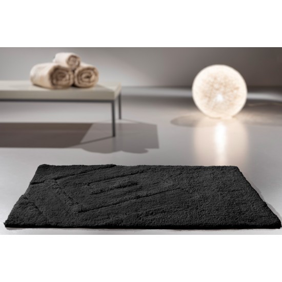 GUY LAROCHE BATHROOM MAT TRIVIA BLACK 55X85