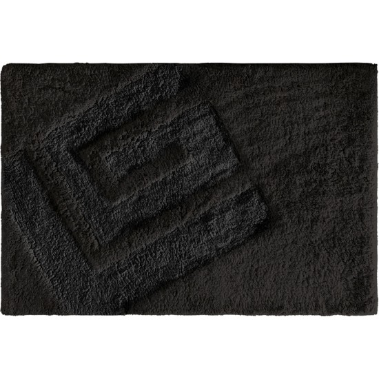 GUY LAROCHE BATHROOM MAT TRIVIA BLACK 55X85