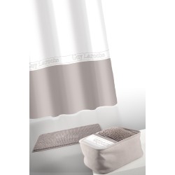 GUY LAROCHE CURTAIN WITH RINGS, MAT & COSMETIC BASKET MIAMI WENGE SET 4PCS.