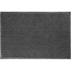 GUY LAROCHE CURTAIN WITH RINGS, MAT & COSMETIC BASKET MIAMI ANTHRACITE SET 4PCS.