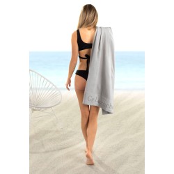 GUY LAROCHE BEACH TOWEL VARADERO SILVER 80X170