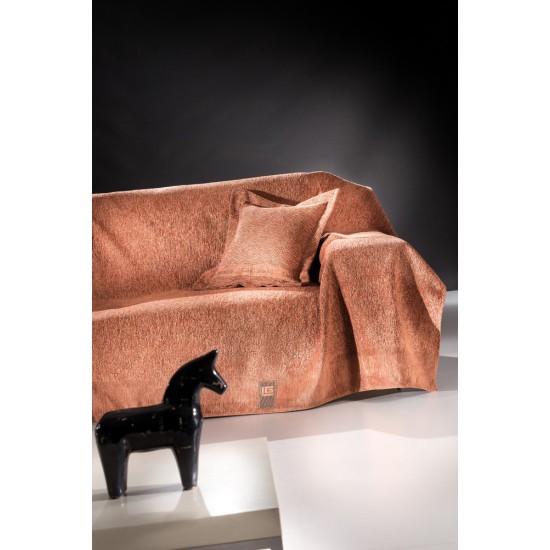 GUY LAROCHE SOFA THROW BALANCE SALMON FOUR SEAT 170Χ350