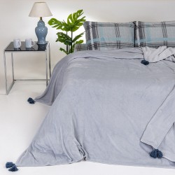 MELINEN ΚΟΥΒΕΡΤΑ FLANNEL ΥΠΕΡΔΙΠΛΗ BERLIN LIGHT GREY