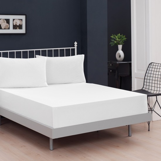 MELINEN SET FITTED BEDSHEET (3 PCS.) KING SIZE (R) AND PILLOW CASE WHITE MELINEN SET FITTED BEDSHEET (3 PCS.) KING SIZE (R) AND PILLOW CASE WHITE