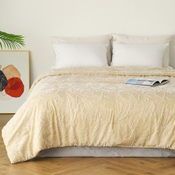 BEDSPREAD SINGLE KIRA BEIGE