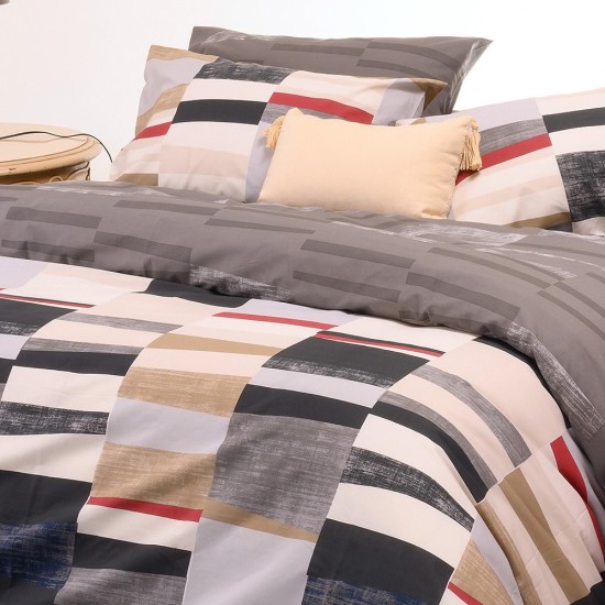 DUVET COVER DOUBLE TOMMY GREY ULTRA LINE