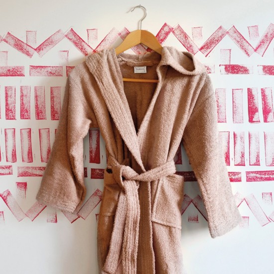 MELINEN CHILDREN'S BATHROBE LIBERTY KIDS MOCCA