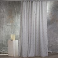 MELINEN SHOWER CURTAIN 180X200 DOTS SILVER