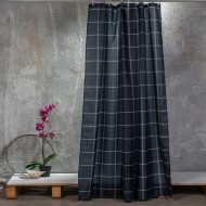 MELINEN SHOWER CURTAIN 180X200 CHECK BLACK