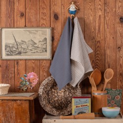 MELINEN KITCHEN TOWELS SET OF 2 PIECES CARROT GREY