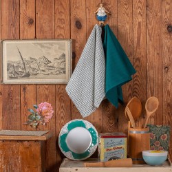 MELINEN KITCHEN TOWELS SET OF 2 PIECES CARROT TEAL