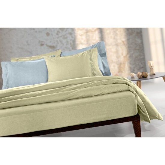 Sheet "Easy Iron" with rubber Color Plus Olive 140x200