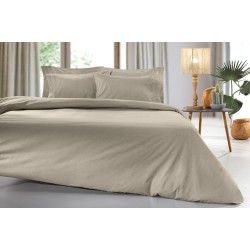 Duvet cover "Easy Iron" Color Plus Taupe 165x225