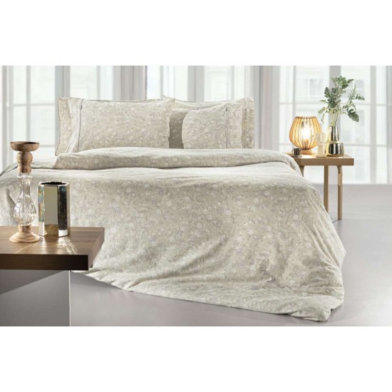 Duvet cover set 3 pcs. Eloide Natural Flannel 225x245