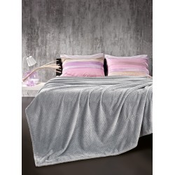 Set 2pcs Blanket Rombus Silver 220x240