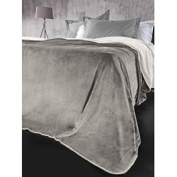 GUY LAROCHE ΠΡΟΣΦΟΡΑ! Κουβέρτα VELVET Vision 220X240 δύο όψεων και ΔΩΡΟ μαξιλαράκι διακοσμητικό 45x45