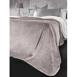 GUY LAROCHE ΠΡΟΣΦΟΡΑ! Κουβέρτα VELVET Melanze 220X240 δύο όψεων και ΔΩΡΟ μαξιλαράκι διακοσμητικό 45x45