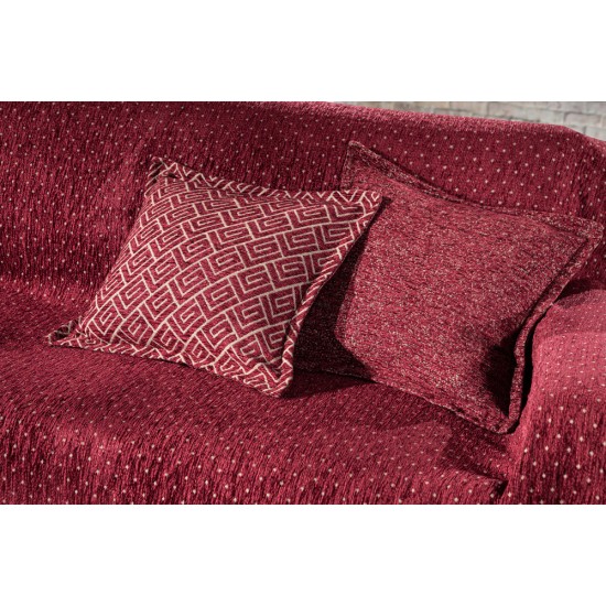 Decorative Pillowcase LIBRA BURGUNDY 50X50