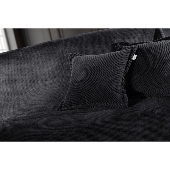 Decorative Pillowcase RUBICON BLACK 45X45