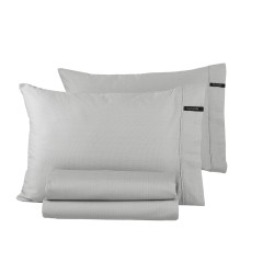 Pair of Sleeping Pillowcases Minimal Silver 50x70