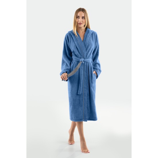 Bathrobe with hoodie Guy Laroche CASUAL BLUE LARGE