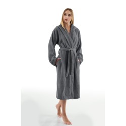 Bathrobe with hoodie Guy Laroche CASUAL TITANIUM MEDIUM Bathrobe with hoodie Guy Laroche CASUAL TITANIUM MEDIUM