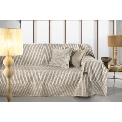 Sofa throw Norton Natural armchair with two sides of finish  180Χ150